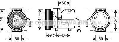 Prasco DWK037 - Компрессор кондиционера unicars.by