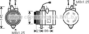 Prasco DWK079 - Компрессор кондиционера unicars.by