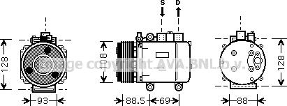 Prasco FDAK174 - Компрессор кондиционера unicars.by