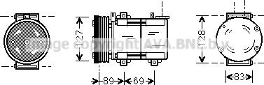 Prasco FDAK322 - Компрессор кондиционера unicars.by