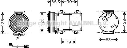 Prasco FDAK276 - Компрессор кондиционера unicars.by