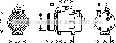 Prasco FDK468 - Компрессор кондиционера unicars.by