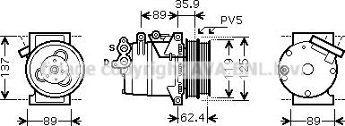 Prasco FDK433 - Компрессор кондиционера unicars.by