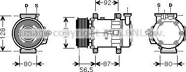 Prasco FDK432 - Компрессор кондиционера unicars.by