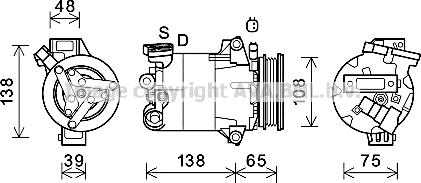 Prasco FDK595 - Компрессор кондиционера unicars.by