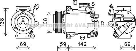 Prasco FDK603 - Компрессор кондиционера unicars.by