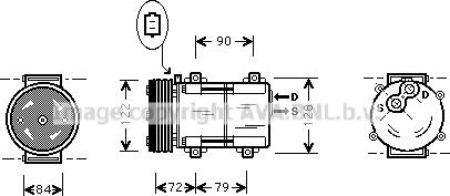 Prasco FDK351 - Компрессор кондиционера unicars.by