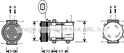 Prasco FDK352 - Компрессор кондиционера unicars.by