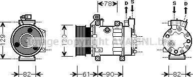 Prasco FDK363 - Компрессор кондиционера unicars.by