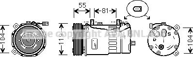 Prasco FDK321 - Компрессор кондиционера unicars.by