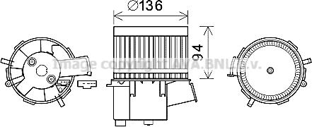 Prasco FT8435 - Электродвигатель, вентиляция салона unicars.by