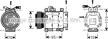 Prasco FTK049 - Компрессор кондиционера unicars.by