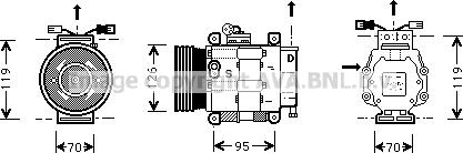 Prasco FTK048 - Компрессор кондиционера unicars.by