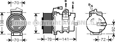 Prasco MEAK250 - Компрессор кондиционера unicars.by