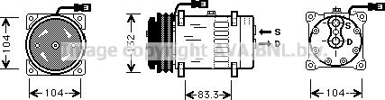 Prasco MFK003 - Компрессор кондиционера unicars.by