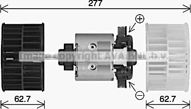 Prasco MN8138 - Электродвигатель, вентиляция салона unicars.by