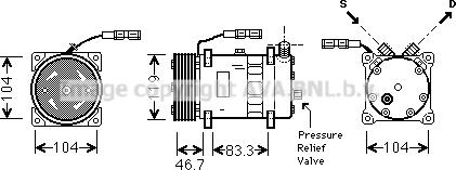 Prasco MNAK048 - Компрессор кондиционера unicars.by