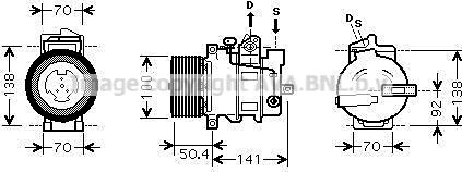 Prasco MSK431 - Компрессор кондиционера unicars.by