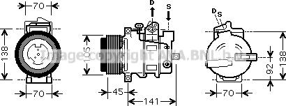 Prasco MSK429 - Компрессор кондиционера unicars.by