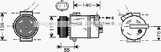 Prasco OLK451 - Компрессор кондиционера unicars.by