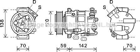 Prasco OLK577 - Компрессор кондиционера unicars.by