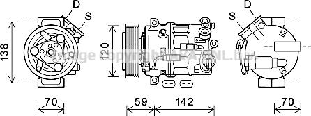 Prasco OLK678 - Компрессор кондиционера unicars.by