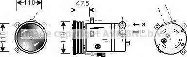 Prasco OLK277 - Компрессор кондиционера unicars.by