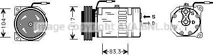 Prasco RTAK403 - Компрессор кондиционера unicars.by