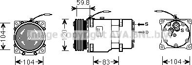 Prasco RTAK402 - Компрессор кондиционера unicars.by