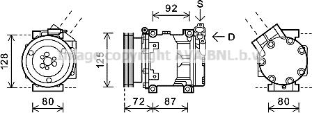 Prasco RTK479 - Компрессор кондиционера unicars.by