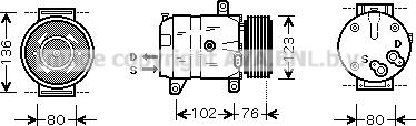 Prasco RTAK069 - Компрессор кондиционера unicars.by