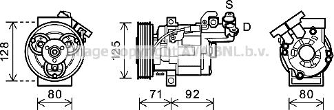 Prasco RTK495 - Компрессор кондиционера unicars.by