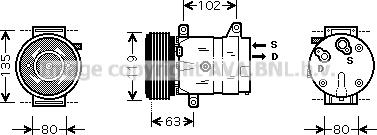 Prasco RTK440 - Компрессор кондиционера unicars.by