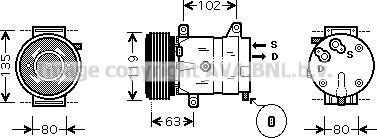 Prasco RTK404 - Компрессор кондиционера unicars.by