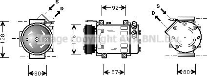 Prasco RTK079 - Компрессор кондиционера unicars.by