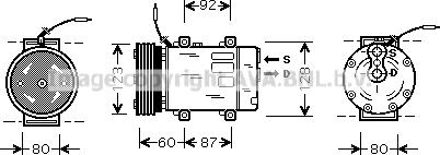 Prasco RTK075 - Компрессор кондиционера unicars.by