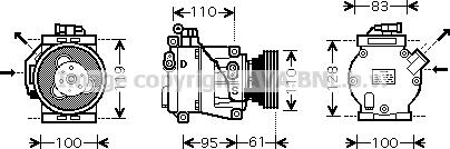 Prasco RTK368 - Компрессор кондиционера unicars.by