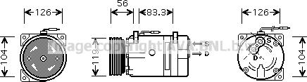 Prasco RTK310 - Компрессор кондиционера unicars.by