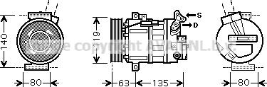 Prasco RTK389 - Компрессор кондиционера unicars.by