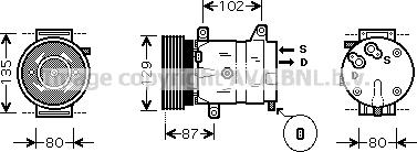 Prasco RTK386 - Компрессор кондиционера unicars.by