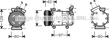 Prasco RTK331 - Компрессор кондиционера unicars.by