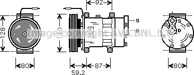 Prasco RTK324 - Компрессор кондиционера unicars.by