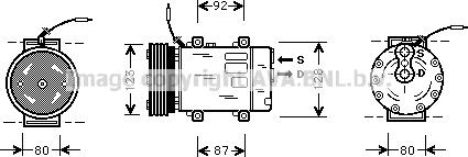 Prasco RTK243 - Компрессор кондиционера unicars.by