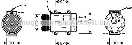 Prasco RTK286 - Компрессор кондиционера unicars.by