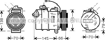 Prasco VNK261 - Компрессор кондиционера unicars.by