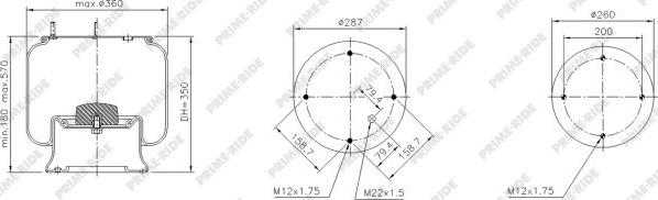 Prime-Ride 1R14-716 - Кожух пневматической рессоры unicars.by