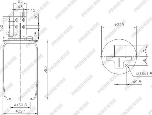 Prime-Ride 1R11-920 - Кожух пневматической рессоры unicars.by