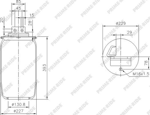 Prime-Ride 1R11-923 - Кожух пневматической рессоры unicars.by