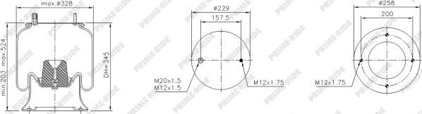 Prime-Ride 1R12-719 - Кожух пневматической рессоры unicars.by