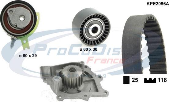 Procodis France KPE2056A - Водяной насос + комплект зубчатого ремня ГРМ unicars.by